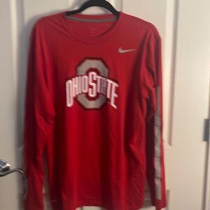 Nike dry fit long sleeve red size medium Ohio State